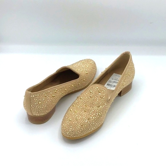 Stuart Weitzman Slipbeads Suede Studded Loafers Size 8 - Picture 6 of 13